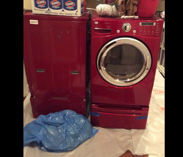 Washer and Dryer in laundry room 